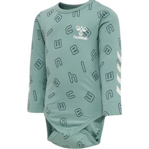 Hummel Body L/æ - Blue - Organic Cotton - 0-1 Months - Body Hummel Body L/æ - Blue - Organic Cotton - 0-1 Months - Body
