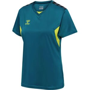 Hummel HmlAUTHENTIC PL JERSEY S/S MUJER - Coral Azul/Primavera Azufre - Camiseta Hummel HmlAUTHENTIC PL JERSEY S/S MUJER - Coral Azul/Primavera Azufre - Camiseta