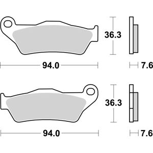 Brembo Jarrupala - Sinteröity metalli off-road - R850C Cruiser/Classic Brembo Jarrupala - Sinteröity metalli off-road - R850C Cruiser/Classic