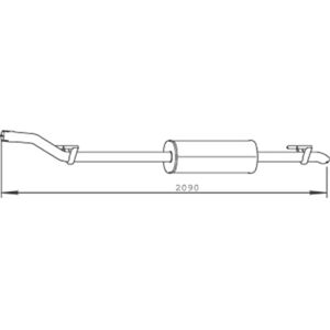 Uitlaatsilencer DINEX 56322 - Midden/Centrale voor Mercedes-Benz Sprinter 3-T Van Uitlaatsilencer DINEX 56322 - Midden/Centrale voor Mercedes-Benz Sprinter 3-T Van