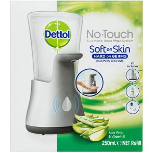 Dettol Zilveren Zeepdispenser - Hygiëne, handsfree, Aloe Vera Dettol Zilveren Zeepdispenser - Hygiëne, handsfree, Aloe Vera