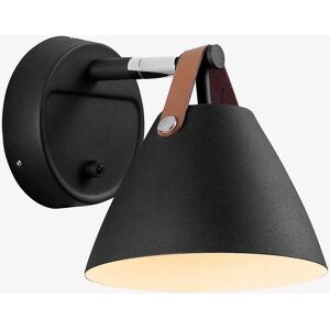 Bjørn & Balle Modern Wall Light - Round, Leather & Metal, 17cm Bjørn & Balle Modern Wall Light - Round, Leather & Metal, 17cm
