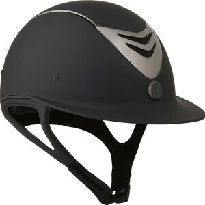 Casque d'équitation chromé mat ONEK - noir - Reithelm - Publicité Casque d'équitation chromé mat ONEK - noir - Reithelm - Publicité