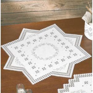 Permin Tela de bordado Hardanger blanca - Perlas, Metal, Mouliné Permin Tela de bordado Hardanger blanca - Perlas, Metal, Mouliné