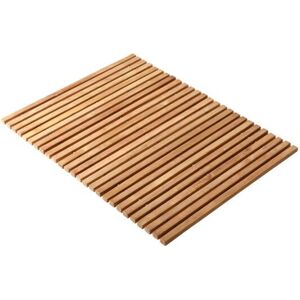 Cinas Naturlig Teak Bademåtte - 60x80cm - Holdbar & Fugtbestandig - Naturlig Finish Cinas Naturlig Teak Bademåtte - 60x80cm - Holdbar & Fugtbestandig - Naturlig Finish