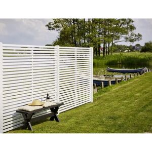 Plus Weißer Holz-Gartenzaun Tokyo 180 x 180cm - Gartenzaun Plus Weißer Holz-Gartenzaun Tokyo 180 x 180cm - Gartenzaun