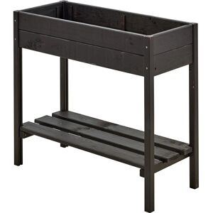 Plus autoklaveret grantræ plantekasse - 88x37x79cm, Sort Plus autoklaveret grantræ plantekasse - 88x37x79cm, Sort