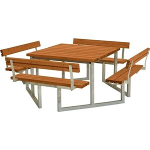 Conjunto de jardim em ThermoWood FSC para 8 - Mobiliário externo moderno Conjunto de jardim em ThermoWood FSC para 8 - Mobiliário externo moderno