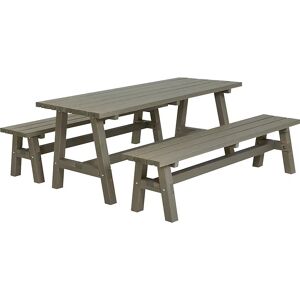 Kaiserkraft Gartensitzbank-Set - Teakholz, für 6 Personen, Innen/Außen Kaiserkraft Gartensitzbank-Set - Teakholz, für 6 Personen, Innen/Außen