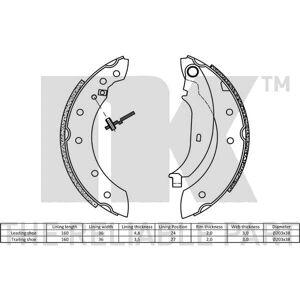 NK Model 2799572 Brake Shoes Kit - Drum Brakes NK Model 2799572 Brake Shoes Kit - Drum Brakes