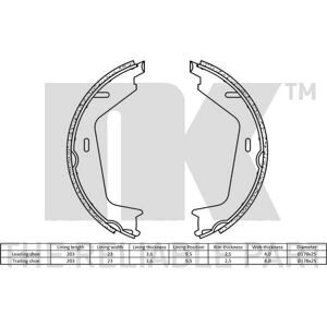 NK Modell 2748578 Bremsbackenset für Volvo S60 S80 V70 XC70 - Bremsbacken-Set NK Modell 2748578 Bremsbackenset für Volvo S60 S80 V70 XC70 - Bremsbacken-Set