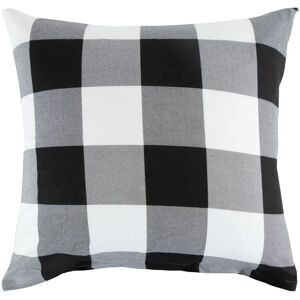 Bomullsflanell örngott - Rutigt Svart - 60x63cm Bomullsflanell örngott - Rutigt Svart - 60x63cm