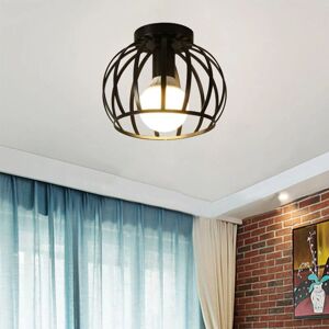 WOTTES Retro Ceiling Lamp - E27 Industrial Metal Light for Bedroom & Living Room WOTTES Retro Ceiling Lamp - E27 Industrial Metal Light for Bedroom & Living Room