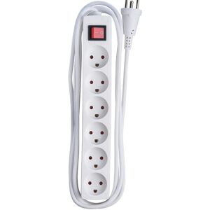 MicroConnect MC-GRU0630DK Power Strip - 6 Outlets, 3m, White MicroConnect MC-GRU0630DK Power Strip - 6 Outlets, 3m, White