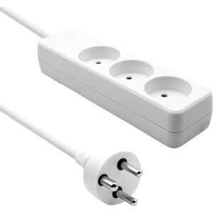 MicroConnect MC-GRU0330DK Verlengsnoer - 3m, 3 Stopcontacten, Binnen, Wit MicroConnect MC-GRU0330DK Verlengsnoer - 3m, 3 Stopcontacten, Binnen, Wit