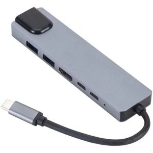 eSTUFF ES623012 USB-C 6-in-1 Laptop Dock - Grey eSTUFF ES623012 USB-C 6-in-1 Laptop Dock - Grey