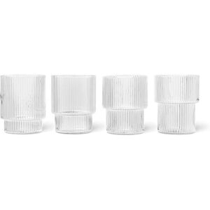 Ferm LIVING Ripple Gläser - Set aus 4 - Transparent Ferm LIVING Ripple Gläser - Set aus 4 - Transparent