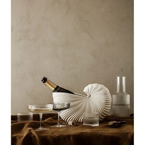 ferm LIVING Ripple Champagne Saucers - Sett med 2 - Klar ferm LIVING Ripple Champagne Saucers - Sett med 2 - Klar