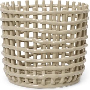 Ferm Living - Cestino in ceramica - Beige - Cestino - Cestino Ferm Living - Cestino in ceramica - Beige - Cestino - Cestino