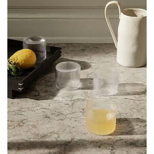 Ferm Living Ripple Lave Glass - Sett med 4 vannglass 20cl Ferm Living Ripple Lave Glass - Sett med 4 vannglass 20cl