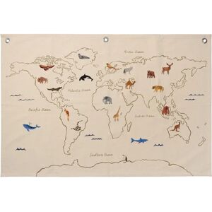 Ferm Living Carte Textile du Monde Off White - Type de Mur - Publicité Ferm Living Carte Textile du Monde Off White - Type de Mur - Publicité