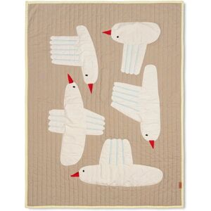 Ferm Living - Plaid trapuntato Bird 80x110 cm - Beige - Cotone biologico GOTS Ferm Living - Plaid trapuntato Bird 80x110 cm - Beige - Cotone biologico GOTS
