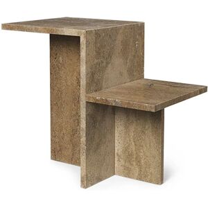 Ferm Living Distinct Side Table - Dark Brown Travertine Ferm Living Distinct Side Table - Dark Brown Travertine