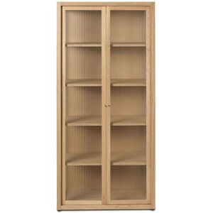 Vitrine Ferm Living Reed - Chêne Naturel - Verre Texturé - 155cm - Publicité Vitrine Ferm Living Reed - Chêne Naturel - Verre Texturé - 155cm - Publicité