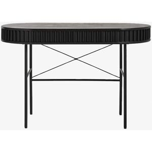 Unique Furniture - Amelia Sorte Skrivebord med Pladsbesparende Skyvedøre - Skrivebord Unique Furniture - Amelia Sorte Skrivebord med Pladsbesparende Skyvedøre - Skrivebord
