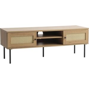 No name Rinto - Lys træ tv-bord med 2 døre og 2 nicher - 120cm No name Rinto - Lys træ tv-bord med 2 døre og 2 nicher - 120cm