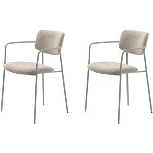 Homeroom Vera 2-pack Białe Krzesła z Podłokietnikami Homeroom Vera 2-pack Białe Krzesła z Podłokietnikami