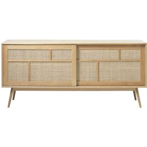 No name Kiyo - Buffet af lyst træ og rattan - 2 døre No name Kiyo - Buffet af lyst træ og rattan - 2 døre