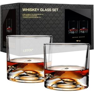 Set de pahare de whisky Liiton - 280 ml, fundal Mont Blanc Set de pahare de whisky Liiton - 280 ml, fundal Mont Blanc