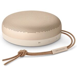Haut-parleur portable sans fil étanche Bang & Olufsen Beosound A1 2e génération - Or - Publicité Haut-parleur portable sans fil étanche Bang & Olufsen Beosound A1 2e génération - Or - Publicité