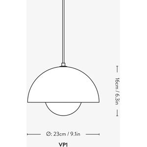 Suspension FlowerPot de Verner Panton - Gris - Design emblématique des années 60 - Publicité Suspension FlowerPot de Verner Panton - Gris - Design emblématique des années 60 - Publicité