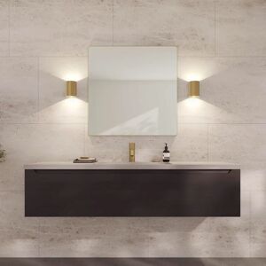Loevschall Refine Bathroom Mirror - Rectangular, Gold, 80x80 cm Loevschall Refine Bathroom Mirror - Rectangular, Gold, 80x80 cm