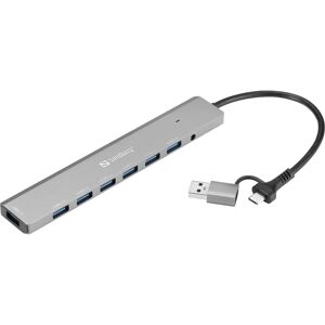 Sandberg 136-66 Hub USB - Suporta USB 3.2 Gen 1, 7 portas, 5000 Mbit/s Sandberg 136-66 Hub USB - Suporta USB 3.2 Gen 1, 7 portas, 5000 Mbit/s