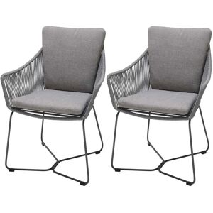 LifestyleGarden Opal Carver Stuhlset - Grau LifestyleGarden Opal Carver Stuhlset - Grau
