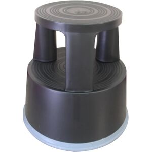 Q-CONNECT Model KF00633 Czarny stołek z uciąganymi kołami - Stołek Q-CONNECT Model KF00633 Czarny stołek z uciąganymi kołami - Stołek