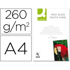 Q-Connect White High Gloss Photo Paper - A4 50 Sheets Q-Connect White High Gloss Photo Paper - A4 50 Sheets