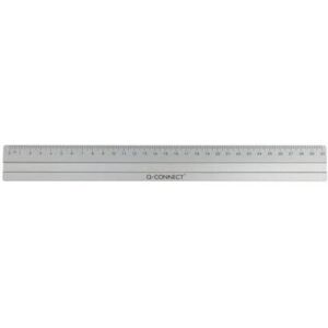 Q-CONNECT - KF03678 - 300 mm - Aluminium - Règle de bureau Q-CONNECT - KF03678 - 300 mm - Aluminium - Règle de bureau