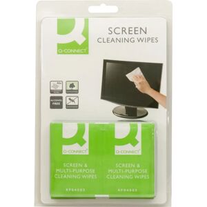 Q-Connect Lingettes Nettoyage - Surfaces sensibles, biodégradables, pack de 40 Q-Connect Lingettes Nettoyage - Surfaces sensibles, biodégradables, pack de 40