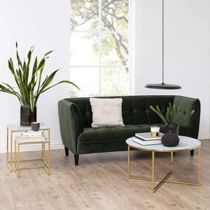 Actona Round Marble-Effect Glass Coffee Table - Coffee Table Actona Round Marble-Effect Glass Coffee Table - Coffee Table