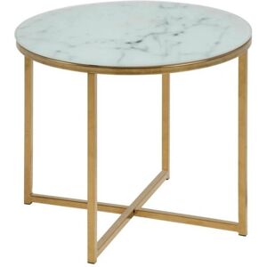Actona Alina Beistelltisch - Rund, Glas, Gold - Nachttisch Actona Alina Beistelltisch - Rund, Glas, Gold - Nachttisch
