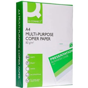 Q-Connect A4 White 80gsm Copier Paper - Pack of 2500 Q-Connect A4 White 80gsm Copier Paper - Pack of 2500
