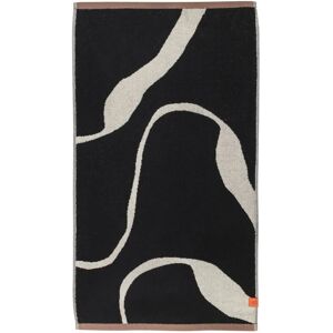 Mette Ditmer Nova Arte - Badehåndkle - 70x133cm - svart / off-white Mette Ditmer Nova Arte - Badehåndkle - 70x133cm - svart / off-white