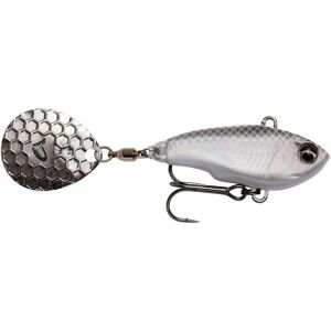 Savage Gear Hvit Sølv 8cm 24g Synkende Fat Tail Spin Agn Savage Gear Hvit Sølv 8cm 24g Synkende Fat Tail Spin Agn