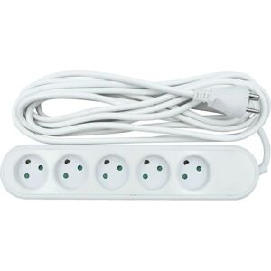 Rallonge électrique Nordic Quality GT-970 - 5m, 5 prises, Blanc - Publicité Rallonge électrique Nordic Quality GT-970 - 5m, 5 prises, Blanc - Publicité
