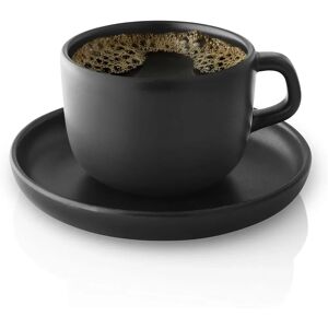 Eva Solo Nordic Kitchen Ceașcă de cafea cu farfurie - 20cl - Negru Eva Solo Nordic Kitchen Ceașcă de cafea cu farfurie - 20cl - Negru