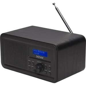 Denver DAB-30BLACK Tragbare Digitale Radio - DAB+ FM, 1W, Holzgehäuse Denver DAB-30BLACK Tragbare Digitale Radio - DAB+ FM, 1W, Holzgehäuse
